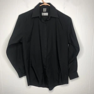 Lady Edwards Button Down Blouse Womens Size XXS Black Long Sleeve Stretch Career - Picture 1 of 7