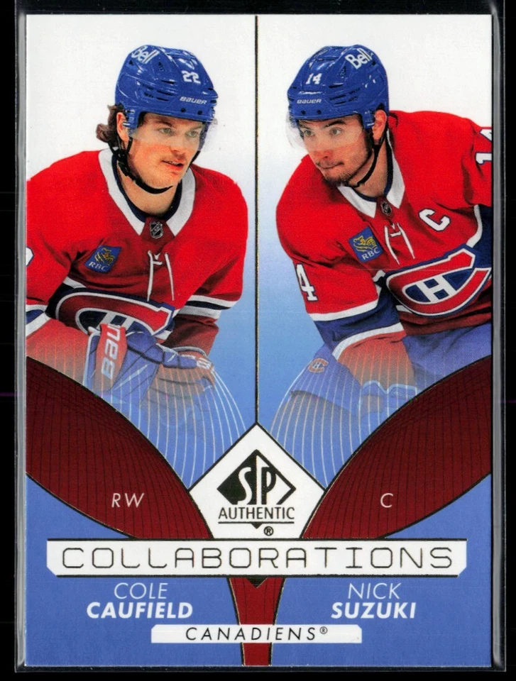 2022-23 SP Authentic Collaborations Blue #C-5 Cole Caufield / Nick Suzuki - Image 1 of 2