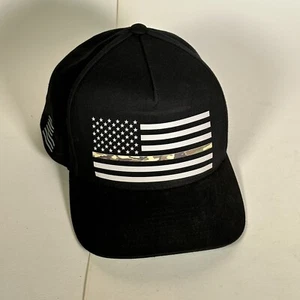 Hat Flag Baseball Cap Black Military Green Camouflage Army US Flag - Picture 1 of 6