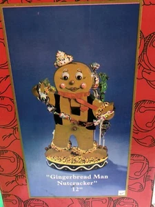 Kurt S. Adler Gingerbread Boy Man Nutcracker Nation Nanette Hilton 12" With Box - Picture 1 of 7