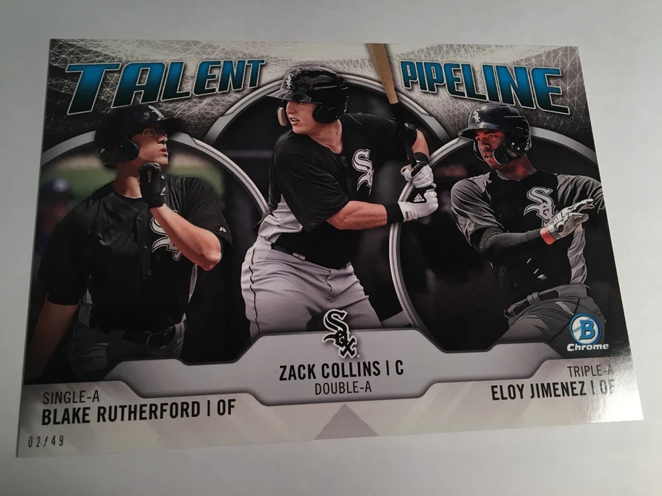 2019 Bowman Talent Pipeline 5x7 Eloy Jiminez Collins Rutherford White Sox 14/49 - Image 1 of 1