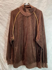 Vintage Finish Line Athletics 365 Velour Full-Zip Trainingsjacke Braun Gr. 2XL - Bild 1 von 24
