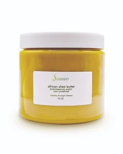 AFRICAN SHEA BUTTER UNREFINED YELLOW natural cold pressed from GHANA Soapeauty