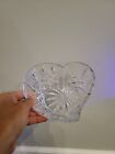 WATERFORD CRYSTAL LISMORE HEART SHAPE BOWL 6 1/4" SIGNED SEAHORSE MARK