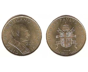 Set of 10 Vatican KM335 (U) 200 Lira Coins from 2001! ๐ป๐ฆ Free Shipping!!! - Picture 1 of 1