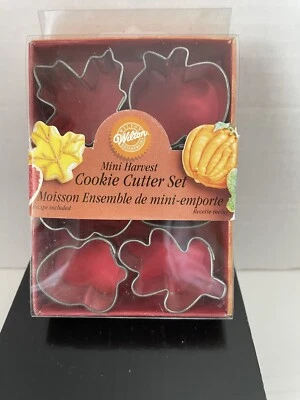 WILTON мини урожая печенье резак набор 2000 новый лист желудя яблочный лист + 2 - Изображение 1 из 3