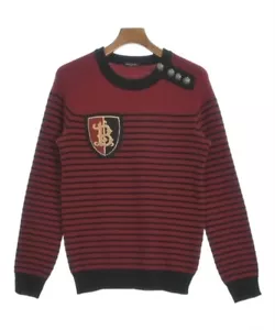 BALMAIN Knitwear/Sweater RedxBlack(Border) XS 2200442335076 - Picture 1 of 5