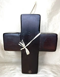 Retired Jan Barboglio 10” Free Standing Wood Wooden Cross - Picture 1 of 9