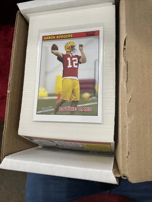 2005 Topps Bazooka Football set w/ RC’s Aaron Rodgers 220 Card Set - Image 1 of 2