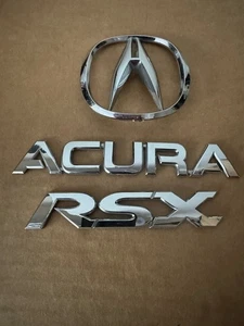 FREE SHIPPING OEM 2002 - 2006 ACURA RSX REAR EMBLEM BADGE Set - Picture 1 of 5
