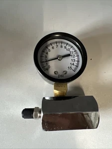 DANCO Gas Test Gauge for 0-15 psi at 1/10 Increments, Chrome-Plated (94352), - Picture 1 of 2