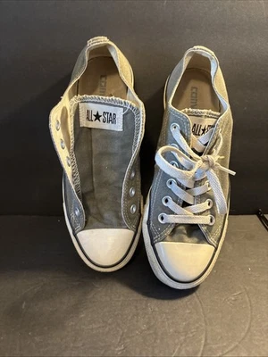 Tênis Converse One All Star verde oliva cano baixo Chuck Taylor feminino 7 usado - Imagem 1 de 4