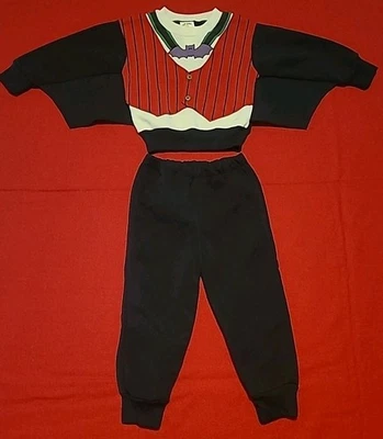 Vtg Rare Vampire Sweat Suit Pants 2 Toddler Halloween Costume Warm Practical Fun - Image 1 of 4