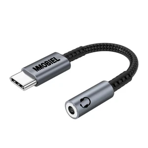 USB-C to 3.5mm Headphone Jack Adapter - 16Bit USB-C to AUX Adapter Cable - Picture 1 of 7