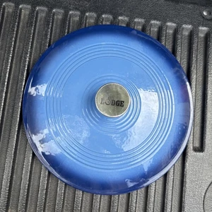 Lodge Replacement Enamel Cast Iron Dutch Oven LID ONLY 12" Inch Diameter Blue - Picture 1 of 9