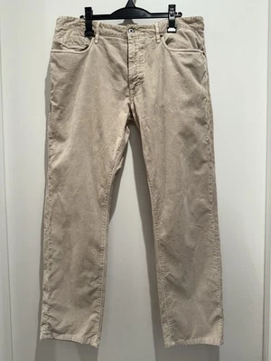 Брюки Incotex вельветовые хаки желтовато-коричневые небесно-тонкие хлопчатобумажные плоские спереди 40x30 - Изображение 1 из 4