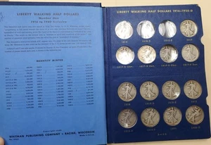 Liberty Walking Half Dollar Collection 1917-1940 In Coin Book with 32 Coins - Picture 1 of 21