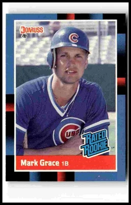 1988 Donruss #40 Mark Grace cartão de novato controle remoto - Imagem 1 de 2