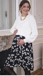 Seraphine Brand New Cream Floral Knit Top Maternity Nursing Dress Size 14 BNWT - Picture 1 of 18