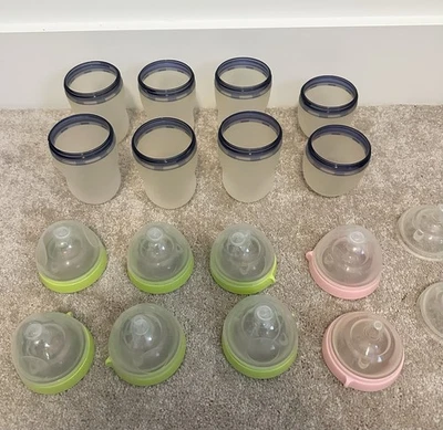 Comotomo Baby Bottles (6 - 8oz | 2 - 5oz) with replacement nipples - Image 1 of 4