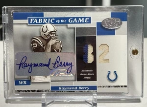 2002 Leaf Certified Fabric Of The Game Raymond Berry Game Used Patch Auto /82 - Picture 1 of 2