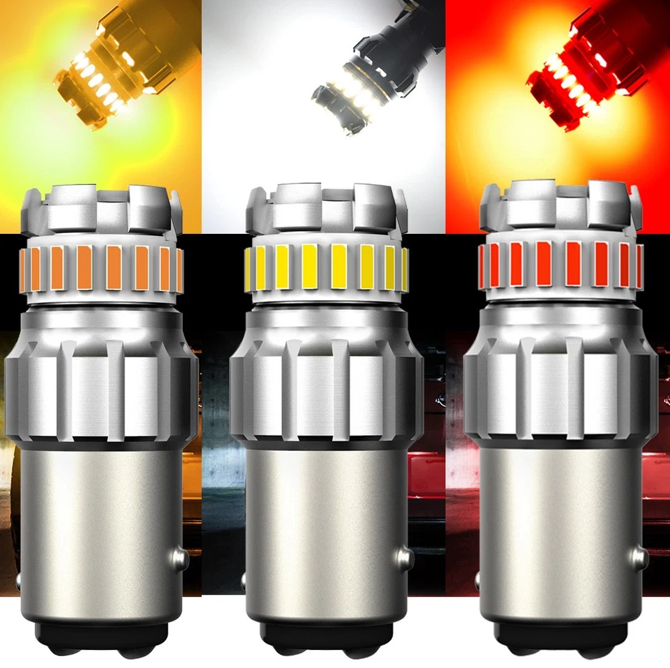 AUXITO 1157 Bombilla LED Blanca/Roja/Ámbar Anti Hyper Flash Súper Brillante Nueva Foto 1 de 4