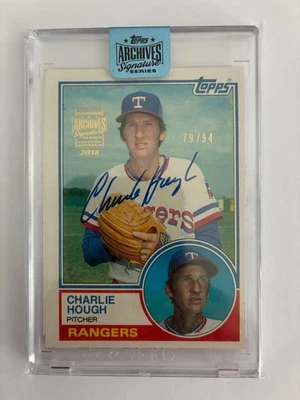 2018 Topps Archives Signature Series 1983 Topps #479 Charlie Hough #79/94 - Image 1 of 2