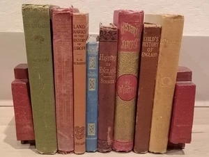 8 ANTIQUE LEATHER/LEATHERETTE BOOK LOT 1789-1921 History of England English UK - Bild 1 von 22