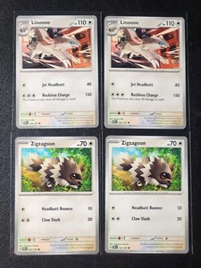2x Linoone 168/197 & 2x Zigzagoon 167/197 Pokemon card SV Obsidian Flames NM - Picture 1 of 1