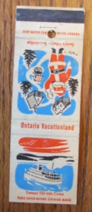 CUBIERTA STEAMSHIP MATCHBOOK: 1000 ISLANDS CRUISE SHIP KINGSTON, EN MATCHCOVER -D22 - Imagen 1 de 1