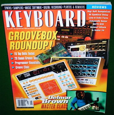 Delmar Brown KEYBOARD Clinic, KORG KARMA Brochure, Groove Boxes in 2001 Magazine - Image 1 of 4