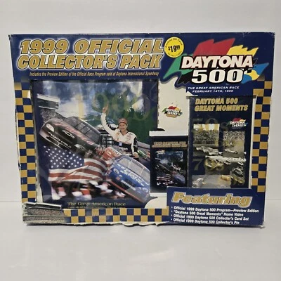Daytona 500 1999 Dale Earnhardt Collector Pack Programa Video Tarjeta Set Pin NUEVO  Foto 1 de 4