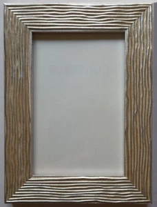 Elegante cornice in legno placcato argento x foto 10x15cm stile classico a greca - Imagen 1 de 2