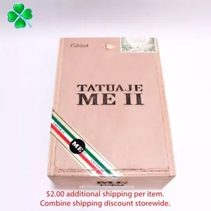Caja de cigarros de madera vacía Tatuaje Me II Toro 6,25" x 4,5" x 2,5" - Imagen 1 de 9