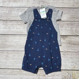Baby Boy Overall Outfit Size 6-9 Months By Carter’s. NWT! Beach Theme - Picture 1 of 6