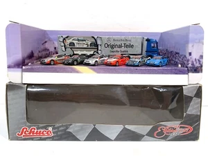 RARE RETIRED Schuco Mercedes Benz AMG OrginalTeile Semi-Trailer Truck Cars 1/87 - Picture 1 of 6