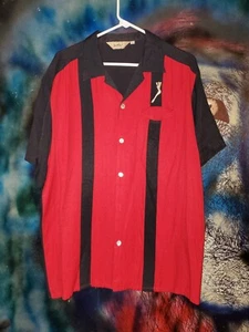 Da Vinci Bowling Shirt Pin Up Girl Mens LARGE - Picture 1 of 11