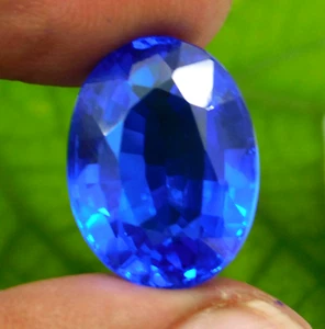Natürlicher 29,10 ct seltener einzigartiger blauer Tansanit zertifiziert loser Edelstein - Bild 1 von 7
