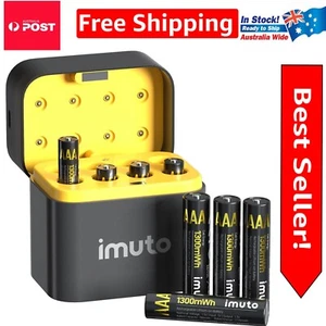 Ultra-High Capacity 8-Pack Rechargeable AAA Batteries + Charger – 1600 Cycles - Picture 1 of 10