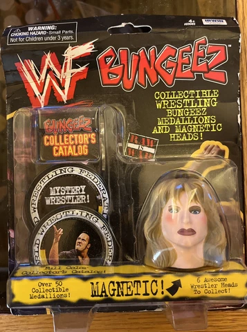 1999 WWF WWE Bungeez Magnetic Head and Medallions Set #69085 Sealed In Package Cover
