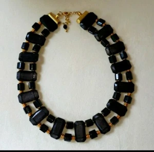 Vintage Necklage black and gold circa 80's - Picture 1 of 1