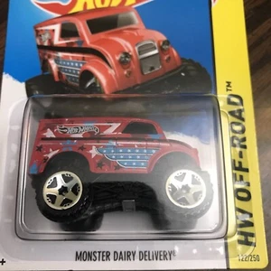 2014 Hot Wheels Monster Dairy Delivery HW Off-Road #122 rot 1:64 neu - Bild 1 von 4