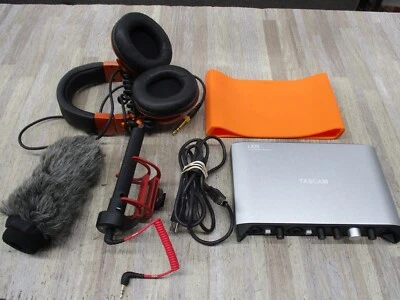 TASCAM audio / MIDI interface iXR W/ATH-50X EARPHOEN VIDEOMIC GO MIC BARELY USED - Image 1 of 4
