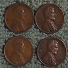 4 Coin Lincoln Cent Combo - 1936, 1944, 1947s, 1952s -Combine W/Other Listings!