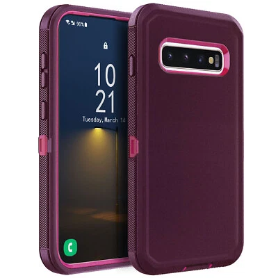 Red For Samsung Galaxy S10/S10 Plus/S10e Case Heavy Duty Rugged Hybrid Cover - Image 1 of 4