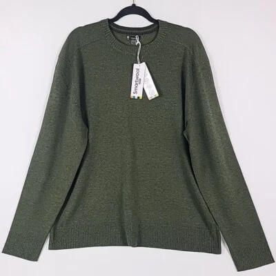 NEW Smartwool Men's Sparwood Crew Sweater Moss Heather Green Sz XXL NWT - Image 1 of 4
