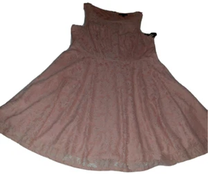 NEW NWT CITY STUDIO PEACH STRETCH LACE A-LINE GIRLS JUNIORS JRS DRESS CLOTHES 18 - Picture 1 of 7