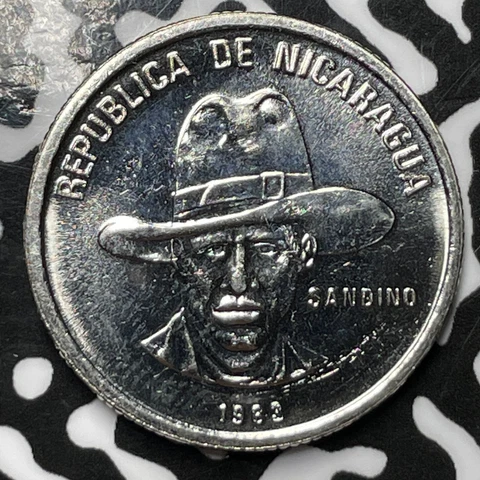 1983 Nicaragua 50 Centavos Lot#M4675 High Grade! Beautiful! Cover