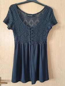 Dorothy Perkins Zauberhafte Bluse Schwarz Häkelspitze Stretch Gr.38 - Bild 1 von 7