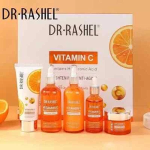 DR RASHEL Vitamin C Brightening & Anti-Aging Skin Care SET 5 in 1 With Box - NEW - Picture 1 of 12